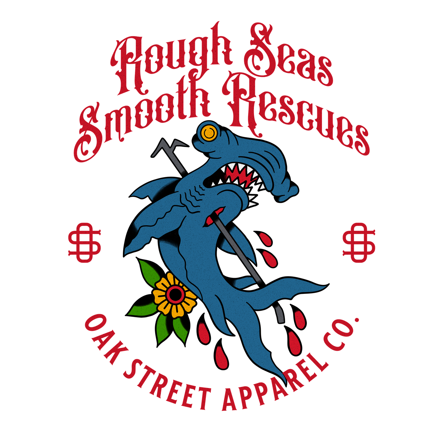 Rough Seas Firefighter Shirt (Front and Back)