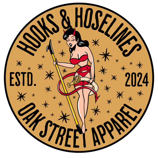 Hooks & Hoselines Firefighter 3" Sticker