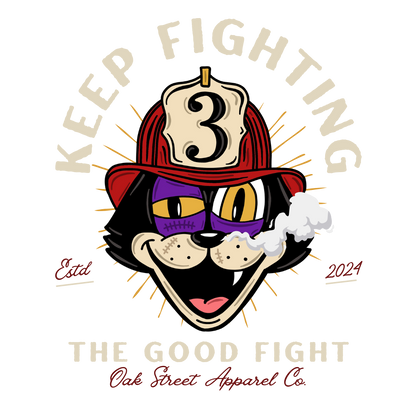 Keep Fighting Firefighter Hoodie (Front and Back)