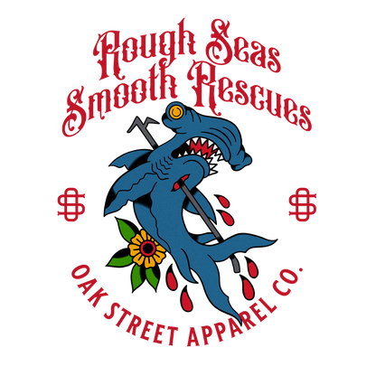 Rough Seas Firefighter Shirt (Front and Back)