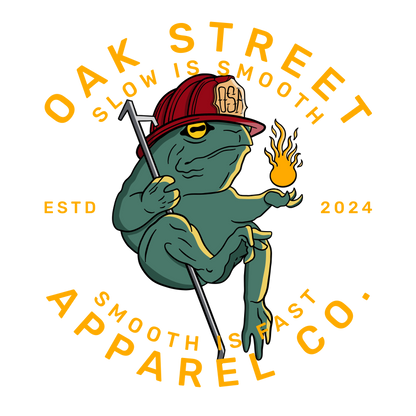 Slow is Smooth Frog Firefighter Shirt (Front and Back)