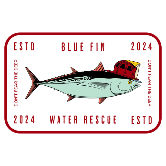 Blue Fin Rescue Firefighter 3" Sticker
