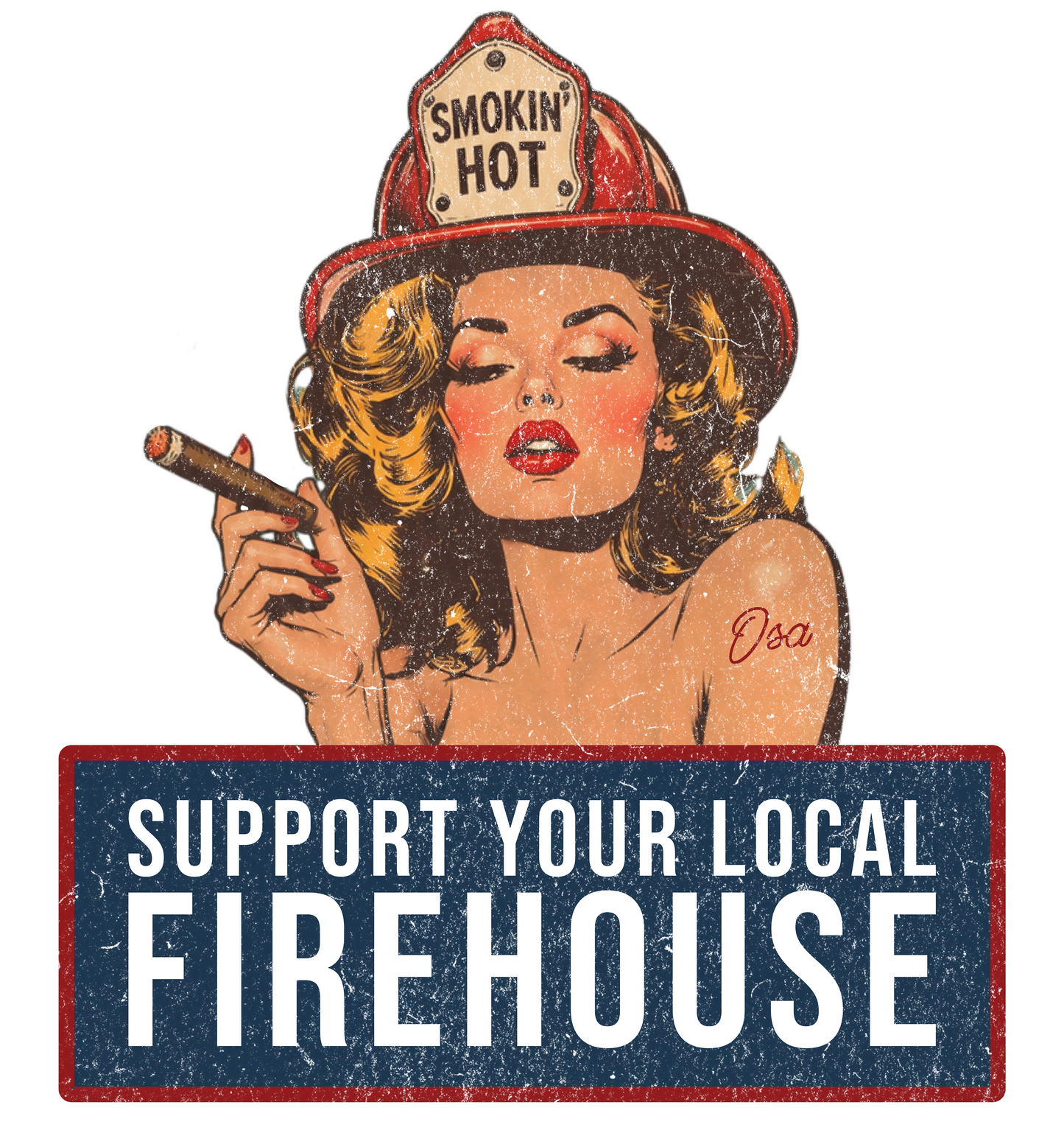 Smokin' Hot Firefighter 3" Sticker