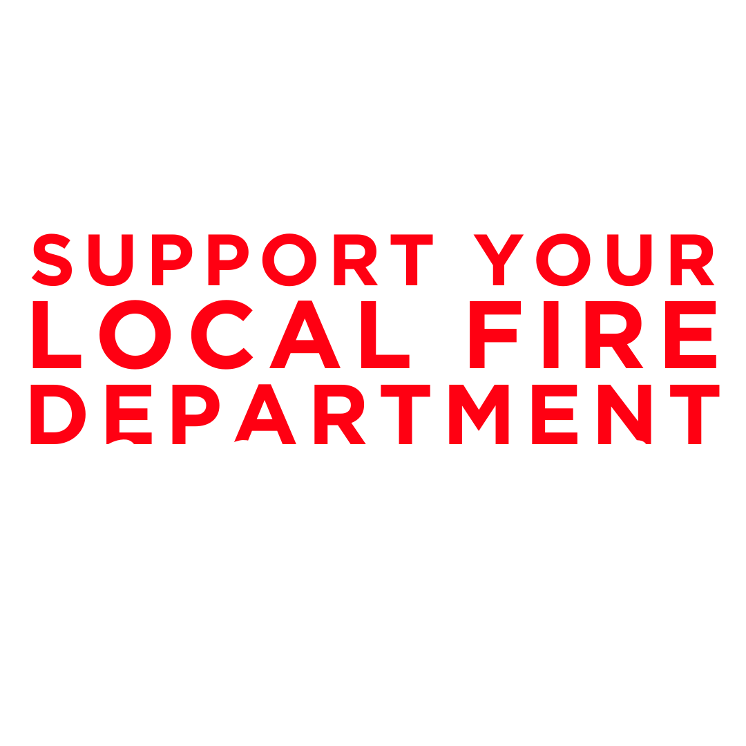 Support Local Fire Dept. Firefighter Hoodie (Front and Back)
